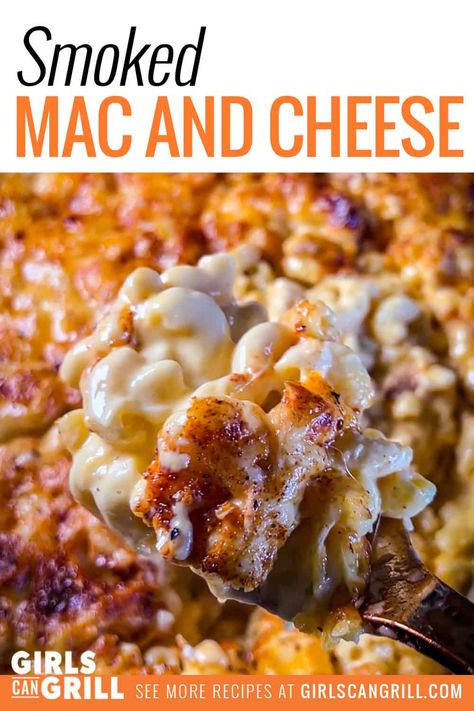 Easy Sides For Smoker, Smoked Halloween Food, Mac And Cheese On Blackstone, Supper Ideas On The Grill, Bulk Bbq Food, End Of Summer Cookout Food, Bbq Max And Cheese, Mac And Cheese On Traeger, Mac And Cheese Traeger