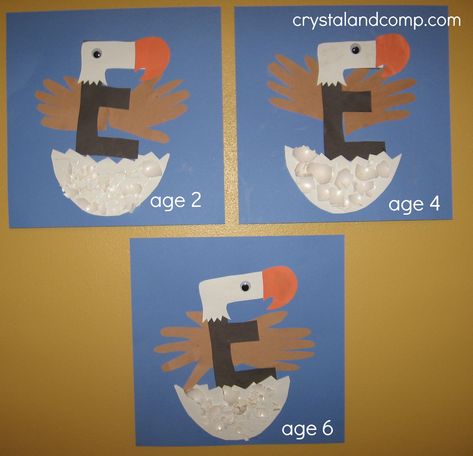 E is for Eagle Letter of the Week Preschool Craft E Is For Eagle, Preschool Birds, Letter Of The Week Preschool, Letter G Crafts, Letter E Activities, Letter E Craft, Eagle Craft, Preschool Letter Crafts, Abc Crafts