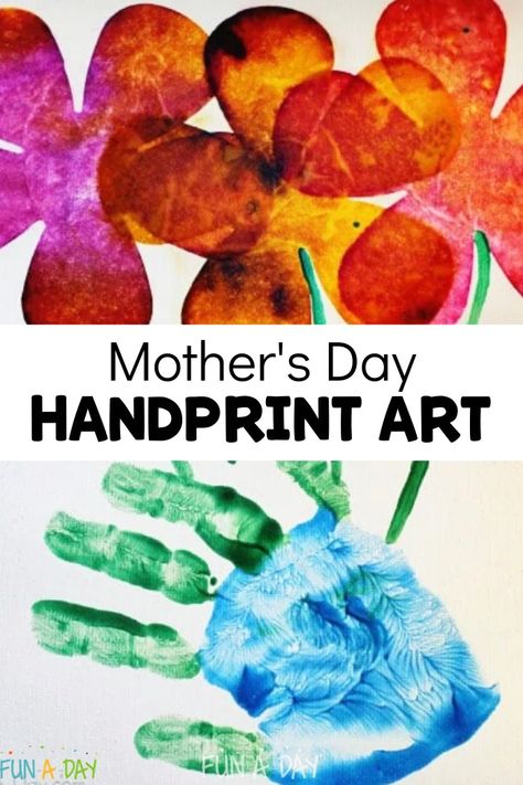 Mother's Day Handprint Art Ideas - Fun-A-Day! Mother’s Day Canvas Art For Kids, Handprint Art Ideas, Morhers Day, Mothers Day Crafts For Kids, Cool Art Projects, Handprint Art, Mother's Day Diy, Mothers Day Crafts, Kids Hands