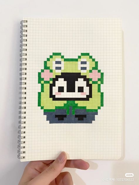 Pixel Art Cute Kawaii, Cute Pixel Drawing, Pixel Art Kawaii, Cute Pixel Art, Piskel Art, Graph Paper Drawings, Easy Pixel Art, Pixel Drawing, Pola Kartu