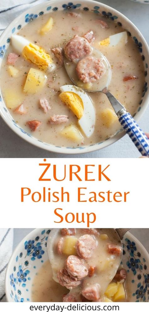 Easy Polish Recipes, Polish Food Traditional, Easter Soup, Polish Soup, Borscht Soup, Lithuanian Recipes, Polish Desserts, Polish Easter, Eastern European Recipes