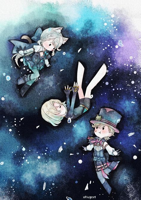 Three Siblings, Witch Art, Character Wallpaper, Art Studies, Funny Anime Pics, Anime Chibi, Art Tutorials, Anime Funny, Red Roses