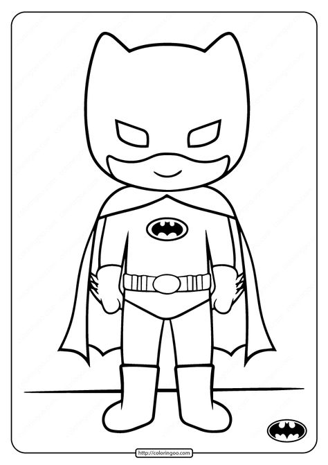 Superhero Outline, Batman Outline, Superhero Preschool, Batman Printables, Batman Coloring, Cute Batman, Shopkins Colouring Pages, Batman Coloring Pages, Lego Coloring