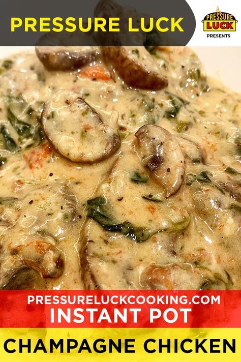 Instant Pot Champagne Chicken Champagne Chicken, Pressure Luck, Instant Pot Dinner Recipes, Instapot Recipes, Instant Pot Pressure Cooker, Instant Pot Chicken, Pressure Cooker Recipes, Pressure Cooking, Cooker Recipes