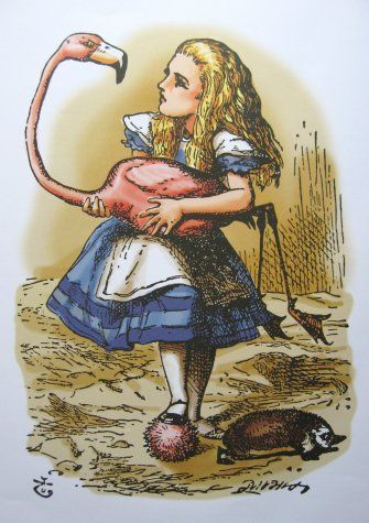 Alice Flamingo Tattoo Ideas Alice In Wonderland, Flamingo Croquet, Alice In Wonderland Original, Sir John Tenniel, Alice In Wonderland Artwork, Image Wall, Alice In Wonderland Illustrations, Wonderland Artwork, Museum Of Childhood