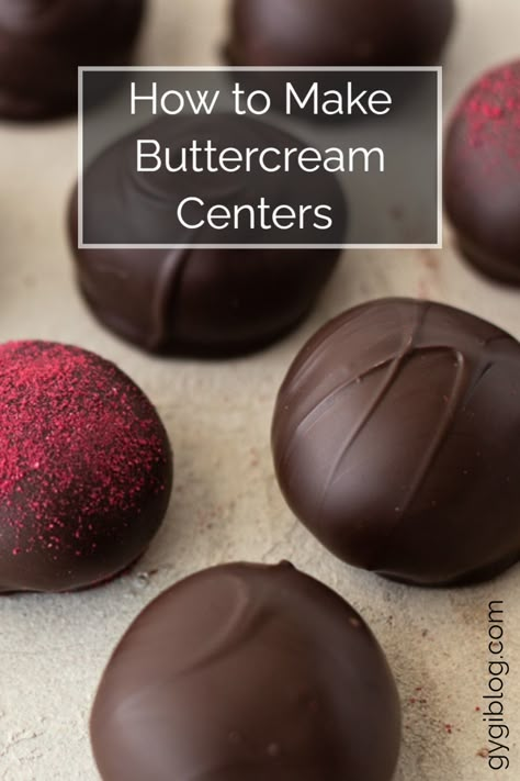 Buttercream Centers | Buttercream Centers Recipe | How to Make Buttercream Centers | Buttercream Centers Class | Buttercream Centers Digital Class | Buttercream Centers How To | Candy Making | Christmas Candy Making Buttercream Filled Chocolates, Buttercream Candy, Buttercream Truffles, Buttercream Candies, See’s Candy Copycat Recipes, Buttercream Candy Recipe, Candy Molds Recipes, Filled Candy, Dark Chocolate Candy