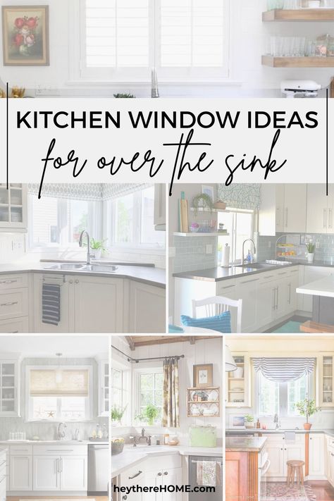 Get inspired by these simple and fun kitchen curtains, blinds and valances to dress up your kitchen and express your personal style. Modern Farmhouse Kitchen Window Valance, Blinds With Curtains Kitchen, Kitchen Window Dressing Ideas, Above Kitchen Sink Window Decor, Kitchen Blinds Ideas Modern, Valance Ideas Kitchen, Kitchen Window Coverings Over Sink, Kitchen Blinds Ideas Above Sink, Kitchen Window Designs