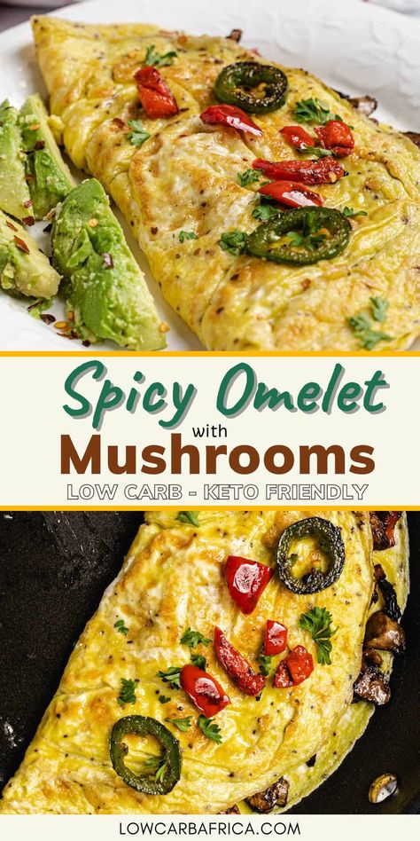 Egg Omelette Recipe, Omlet Recipes, Omelette Recipe Easy, Mushroom Omelette, Breakfast Crepes, Omelets Recipe, Recipe For Breakfast, Bell Pepper Recipes, Mutton Recipes