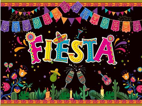 Fiesta Theme Backdrop, Mexican Backdrop, 2x2 Picture Id, Festival Birthday Party, Studio Booth, Mexican Festival, Spanish Classroom Decor, Funny Flags, Fiesta Theme