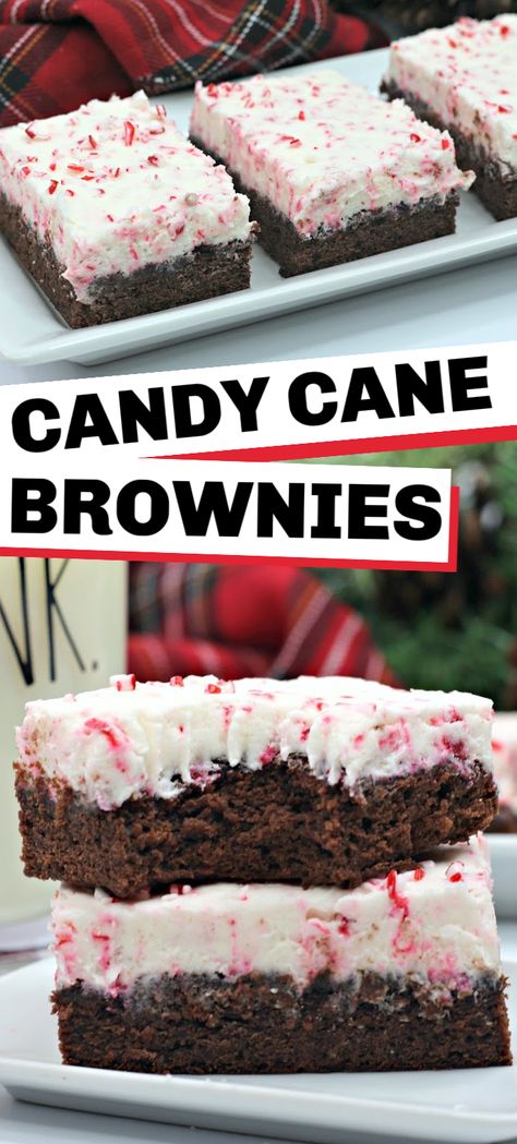 Candy Cane Brownies, Chewy Fudge Brownies, Chewy Fudge, Easy Christmas Dessert, Peppermint Dessert, Peppermint Recipes, Christmas Brownies, Cheesecake Brownie, Peppermint Brownies