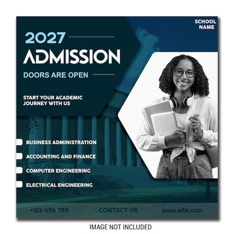 PSD admission open posters and banners f... | Premium Psd #Freepik #psd #college-poster #educational-poster #school #education Educational Banner Design, Online Learning Creative Ads, College Admission Poster, College Poster, Admissions Poster, Poster School, Admission Open, Educational Poster, Logo Psd