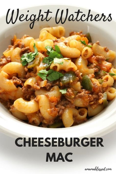 Easy Weight Watchers Meals, Recipes For Casseroles, Weight Watchers Slow Cooker, Casserole Pasta, Cheeseburger Mac, Weight Watchers Pasta, Weight Watchers Crock Pot Recipes, Weight Watchers Casserole, Weight Watchers Lunches