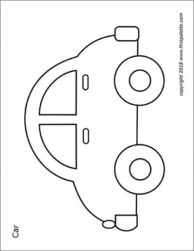 Cars and Vehicles | Free Printable Templates & Coloring Pages | FirstPalette.com Cars And Trucks Coloring Pages, Cars Template, Coloring Car, Printable Cars, Car Template, Car Printable, Race Car Coloring Pages, Car Coloring Pages, Kraftangan Prasekolah