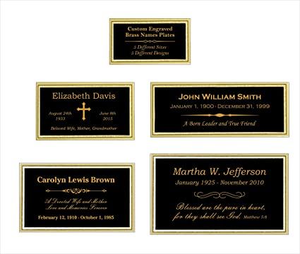 Customized Engraved Brass Name Plate - Urn Plate - Trophy Plate (2" x 3-1/2") Wood Urn, Name Plaques, Cremation Urns, Wedding Frames, Handmade Furniture, Office Products, Name Plate, Custom Engraving, Brass