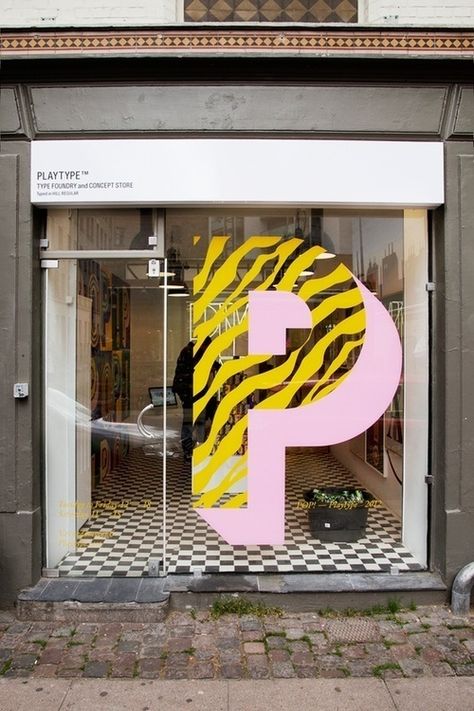 Creative Exterior, Tumblr, and Shop image ideas & inspiration on Designspiration Great Logo Design, Display Visual Merchandising, Store Front Windows, Best Typography, Window Graphics, Tableau Design, Store Window, Shop Fronts, Shop Front