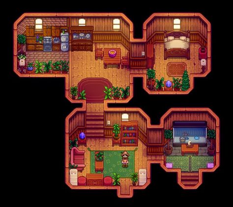 Aurora Vineyard House - Stardew Valley Design Stardew Valley Design, Vineyard House, Valley Game, Stardew Valley, Blue Moon, House Exterior, Aurora, Layout, House Design