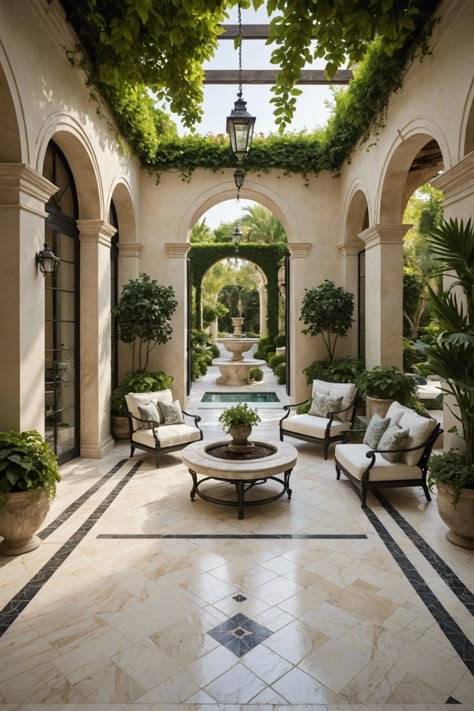 20 Best Patio Design Ideas Of 2024 - Toolz Geek Courtyard Garden Design Ideas, European Courtyard Backyard, Modern Terrace Garden Design, Front Courtyard Design, Luxe Airbnb, Interior Courtyard Design, Rooftop Terrace Garden, Beach Courtyard, Kitchen Greenhouse