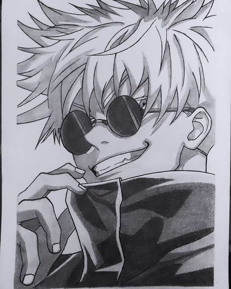 https://amzn.to/47Xk51I Gojo Satoru Drawing Sketch Hard, Gojo Sketching, Gojo Draw Sketch, How To Draw Gojo, Shading Drawing Sketches, Drawing Gojo Satoru, Gojo Satoru Sketch, Gojo Satoru Drawing, Jujutsu Kaisen Drawing