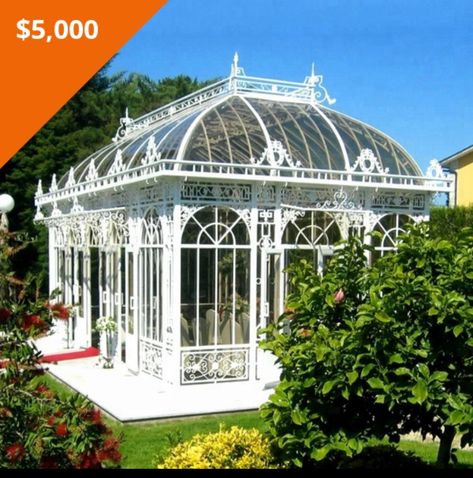 Victorian Glass House, Victorian Gazebo, Victorian Conservatory, Greenhouses For Sale, Glass Conservatory, Victorian Greenhouse, Victorian Greenhouses, Wooden Gazebo, Backyard Buildings