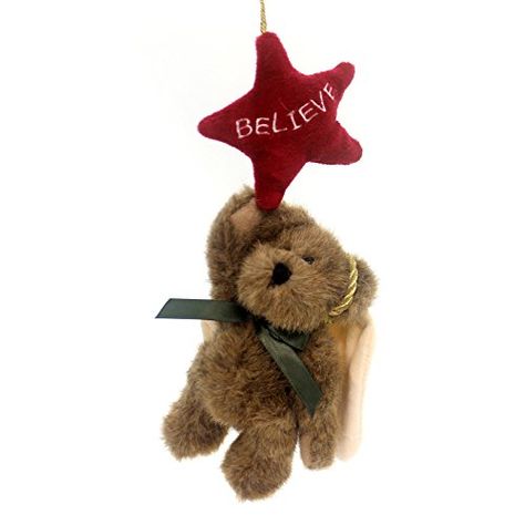 Boyds Bears Plush B.B.STARCATCHER ORNAMENT Teddy Bear Angel Heart Believe Dark Green Ribbon, Baseball Christmas Ornaments, Skater Gifts, Baseball Christmas, Teddy Bear Ornament, Angel Bear, Bear Halloween, Green Santa, Ornament Card