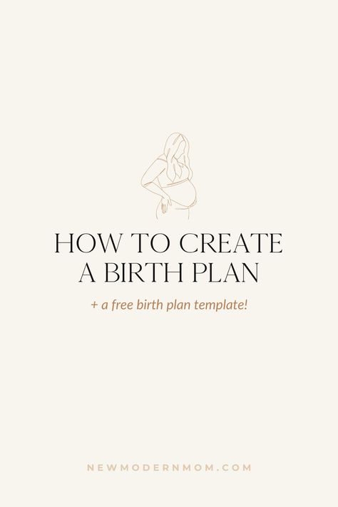 Overwhelmed by the idea of creating a birth plan? After two babies + two births, I've create a free template to make the process easier. Find all of my advice, plus the free template, on newmodernmom.com! Home Birth Plan Template, Creating A Birth Plan, Birth Center Birth Plan, Crunchy Birth Plan, Birth Plan Options, Birth Plan Ideas, Simple Birth Plan Template, How To Write A Birth Plan, How To Make A Birth Plan