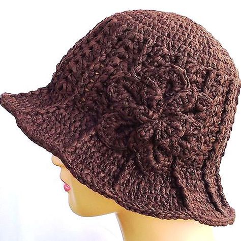 Ridge Hat with BrimThis crochet pattern is available as a free download... Download Pattern: Ridge Hat with Brim Pola Topi, Crochet Adult Hat, Crochet Hat With Brim, Crochet Caps, Crochet Summer Hats, Crochet Hat Patterns, Crochet Knit Hat, Crocheted Hat, Crocheted Hats