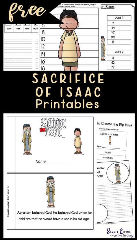 These Sacrifice of Isaac Printables are aimed at children in kindergarten and preschool and includes over 100 pages of fun and learning. https://simplelivingcreativelearning.com/sacrifice-of-isaac-printables/ Sacrifice Of Isaac Craft, Sacrifice Of Isaac, Study Craft, Shape Sort, The Odd Ones Out, Bible Printables, Story Activities, Alphabet Matching, Led Pencils