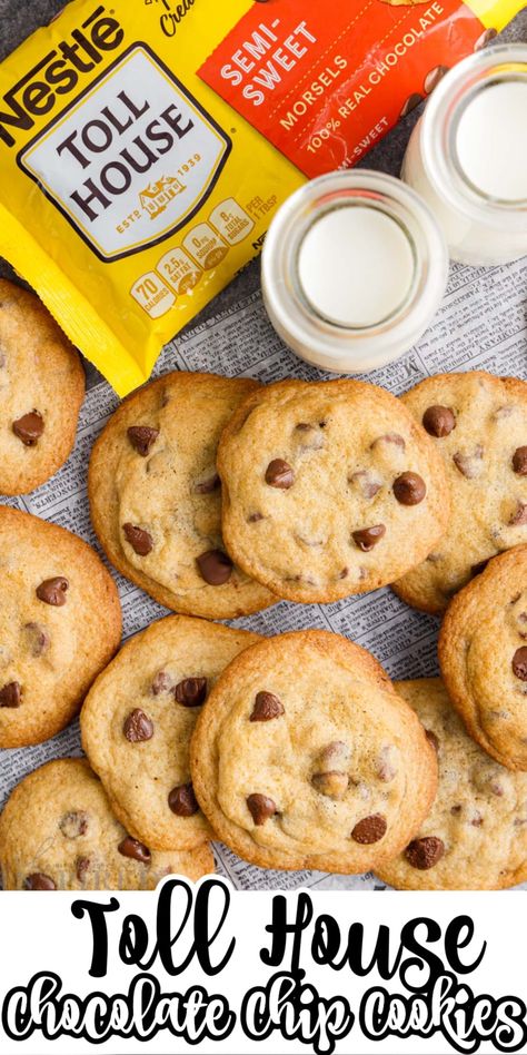 Small Batch Nestle Toll House Cookies, Tool House Chocolate Chip Cookies, Toll House Chocolate Chip Cookies Recipe, Original Nestle Toll House Cookie Recipe, Toll House Cookies Recipe, Original Toll House Cookie Recipe, Nestle Chocolate Chip Cookie Recipe, Easy Homemade Chocolate Chip Cookies, Toll House Chocolate Chip Cookies