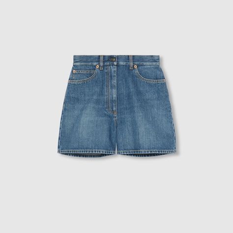 Gucci Denim, Guccio Gucci, Gucci Vintage, The Cult, Mens Denim Short, Vintage Logo, Luxury Outfits, The Line, Blur