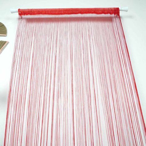 8 Ft Long Red Silk String Tassels Backdrop Curtains for Party Sequin Curtains, Backdrop Curtains, Decorative Room Dividers, String Curtains, Fringe Backdrops, Burlap Curtains, Tassel Curtains, Event Backdrop, Beaded Curtains