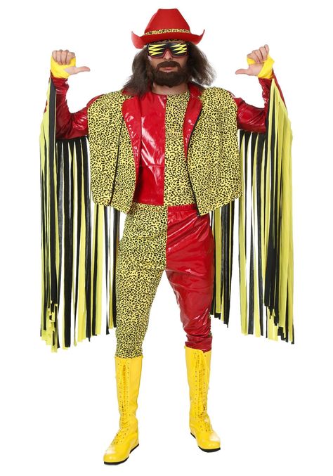 PRICES MAY VARY. Size: XL Tall WRESTLING LEGEND: Step into the ring with the Macho Man Randy Savage costume, an officially licensed tribute to one of wrestling's greatest entertainers. Perfect for a wrestling Halloween costume, its vibrant colors and detailed design make it a standout choice for any costume party or wrestling event. FLAMBOYANT STYLE: Embody the flamboyant style of Randy Savage with this strong man costume, crafted with meticulous attention to detail. Ideal as an adult costume fo Macho Man Randy Savage Costume, Randy Savage Costume, Macho Man Costume, Wwe Costumes, Wrestling Costumes, Authentic Costumes, Wwe Outfits, Randy Savage, Macho Man Randy Savage