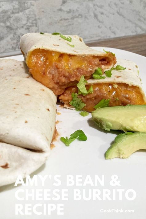 Ultimate Amy's Bean and Cheese Burrito Copycat Recipe - CookThink Bean And Cheese Burrito Recipe, Bean Cheese Burrito, Bean Burrito Recipe, Bean And Cheese Burrito, Burrito Recipes, Cheese Burrito, Frozen Burritos, Bean Burrito, Healthy Beans