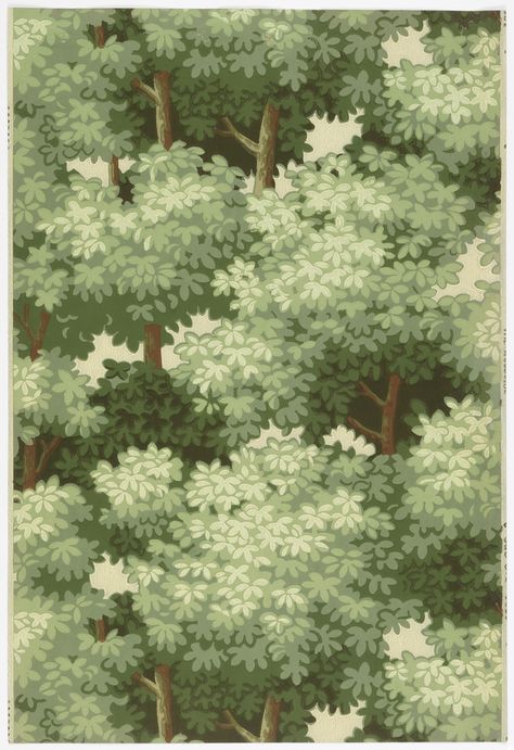 American Wallpaper, Tree Canopy, Pattern Texture, Deco Floral, Wallpaper Decor, Tree Tops, Design Museum, Vintage Wallpaper, Textile Patterns