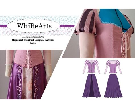 Duct Tape Dress, Rapunzel Cosplay, Free Cosplay, Princess Inspired Outfits, Rapunzel Costume, Rapunzel Dress, First Sewing Projects, Halloween Sewing, Costume Patterns