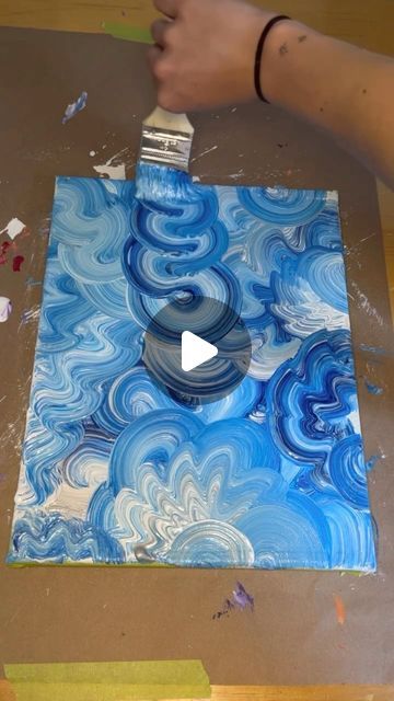 S.S. Painting 🎨🖌 on Instagram: "Mama Mia swirls 🤍🦋 • • • • Visit the Etsy link in bio to buy paintings like this one💙 #art #fun #satisfying #painting #trending #cool #abstract #swirls #viral #relaxing #abba #groovy #blue #artist #original #canvas #acrylic" Satisfying Painting, Swirl Painting, Colorful Paintings Acrylic, Color Swirl, Mama Mia, Blue Painting, Canvas Acrylic, Buy Paintings, Abba