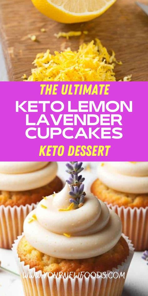 Keto Lemon Lavender Cupcakes offer a burst of fresh lemon zest combined with the subtle elegance of lavender. A must-try for anyone on a keto journey looking for a sweet indulgence. Elevate your dessert game today! #KetoFriendly #LemonCupcakes #LavenderDessert #KetoBaking #SweetIndulgence Lavender Birthday Cake, Lavender Dessert Recipes, Lemon Lavender Cupcakes, Lavender Dessert, Lavender Birthday, Lavender Cupcakes, Keto Diets, Lemon Syrup, Keto Journey