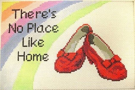 Ruby Slippers Home Cross Stitch, Cross Stitch Quotes, Stitch Character, There's No Place Like Home, Cat Cross Stitch Pattern, Learn Embroidery, No Place Like Home, The Wizard Of Oz, The Wizard