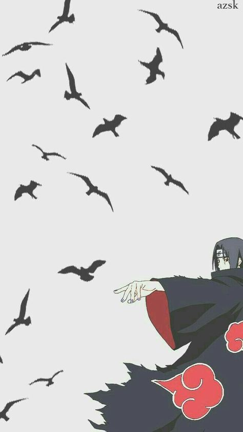 Uchiha Itachi, crows, Akatsuki; Naruto Itachi Uchiha Art, Manga Naruto, Naruto Shippuden Sasuke, Art Manga, Naruto Kakashi, Cowboy Bebop, Naruto Wallpaper, Hayao Miyazaki, Roronoa Zoro