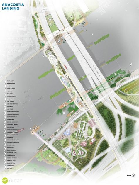 © Wallace Roberts & Todd (WRT) / NEXT Architects / Magnusson Klemencic Associates Masterplan Architecture, Landscape Architecture Drawing, Eco City, Sustainable City, Site Plans, Landscape And Urbanism, Landscape Plan, Landscape Architecture Design, Landscape Plans