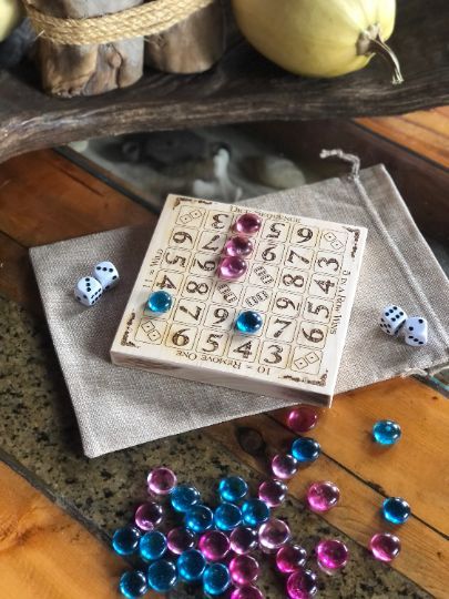 Dice Sequence, Wooden Board Game, Family Game on the go Wood Board Games, Frustration Rummy, Purple Dice, Sequence Game, Wooden Board Game, Board Games Diy, Glass Markers, Wooden Board Games, Cloth Storage