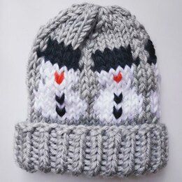 Snowman Hat Pattern, Knit Snowman, Knitted Snowman, Christmas Knitting Patterns Free, Snowman Hat, Snowman Design, Christmas Knitting Patterns, Crochet Fall, Paintbox Yarn