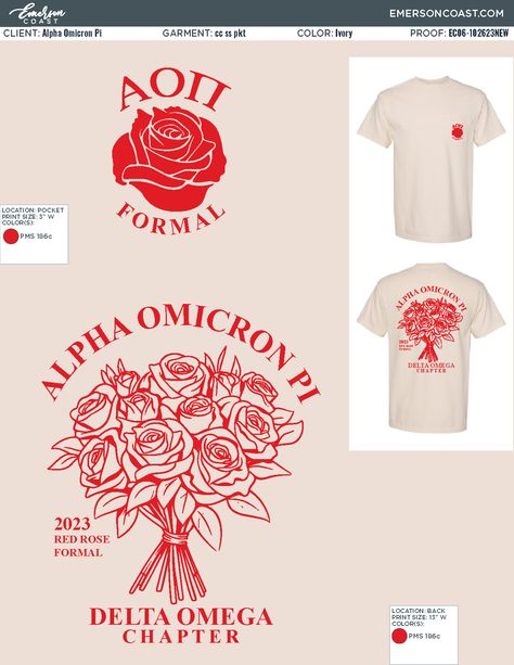 Christmas Sorority Shirts, Sorority Date Party Shirts, Sorority Formal Tshirt, Sorority Formal Merch, Sorority Formal Shirts, Formal Bouquet, Sorority Tshirt Designs, Rose Formal, Sorority Socials