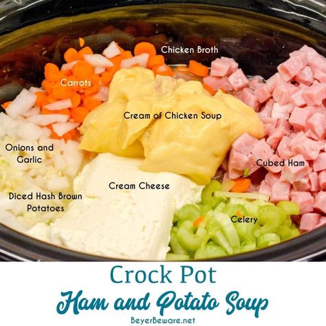 Potato Soup With Carrots And Celery Crock Pot, Ham And Frozen Potato Soup Crockpot, Slow Cooker Diced Ham Recipes, Potatoe Ham Soup Slow Cooker, Ham And Potato Chowder Crockpot, Cream Of Ham And Potato Soup, Potatoe Soup Crock Pot With Ham, Easy Potato Ham Soup, Potatoe And Ham Soup In Crockpot