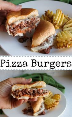 Quick and easy pizza burgers are a nostalgic meal that will remind you of childhood. They are a delicious way to get dinner on the table in a hurry. Pizza Burgers Recipe, Easy Burgers, Vegan Enchiladas, Cafeteria Food, Pizza Burgers, Steak Sandwich, Lunch Room, Burgers Sandwiches, Easy Pizza