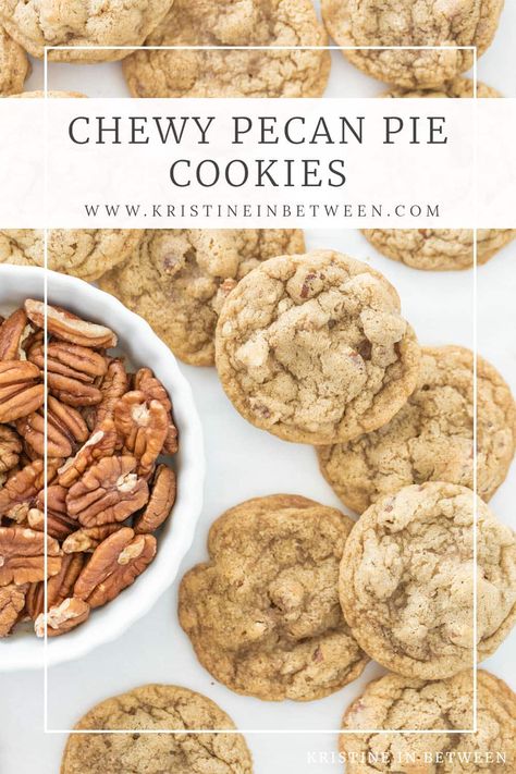 Pecan Chewy Cookies, Buttered Pecan Cookies, Pecan Snacks Healthy, Chopped Pecan Recipes, Vegan Pecan Cookies, Peanut Butter Pecan Cookies, Pecan Sandy Cookie Recipe, Pioneer Woman Pecan Pie Cookies, Pecan Pie Cookies Easy