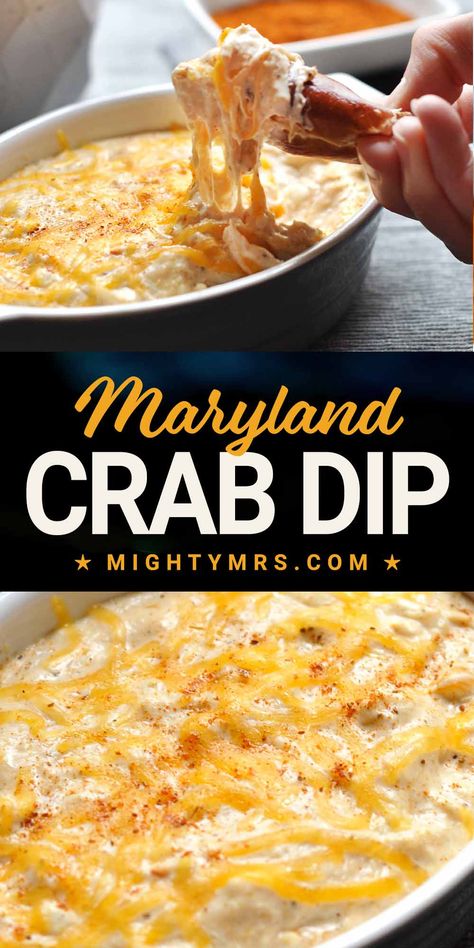 Maryland Crab Dip, Pretzel Nuggets, Hot Crab Dip Recipe, Creamy Crab Dip, Bread Chips, Jumbo Lump Crab, Appetizers Easy Dips, Seafood Dip, Lump Crab Meat