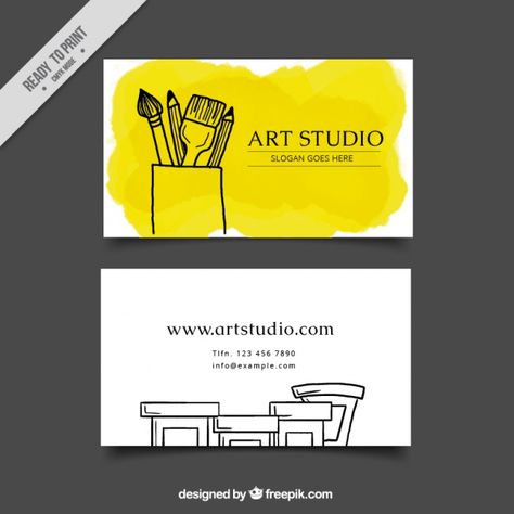 Artist Business Cards Design, Painter Business Card, Photography Branding Design, Painting Logo, Art Business Cards, Buisness Cards, Watercolor Business Cards, Beautiful Business Card, Studio Cards