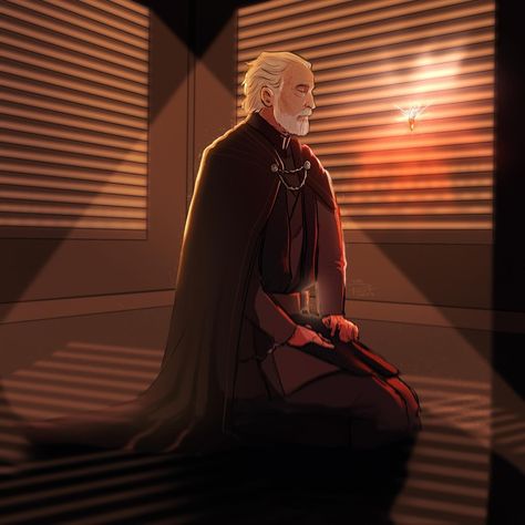 ive mentioned before how one of the main changes to the story in my au is that dooku lives so it feels necessary to dedicate a post to him post clone wars when he rejoins the order, so heres him purifying his crystal #countdooku #darthtyranus #dooku #jedi #starwars #dookufanart #countdookufanart #starwarsfan #starwarsfanart #starwarsart #starwarsartwork #fanart #au #starwarsau #art #alternateuniverse Heir To The Empire Art, Count Dooku Fanart, Jedi Dooku, Count Dooku, Star Wars Artwork, Star Wars Fan Art, Star Wars Pictures, Assassin’s Creed, Clone Wars