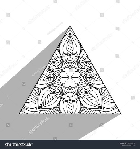 triangle Triangle Mandala Design, Mandala Triangle, Board Painting, Painted Boards, Mdf Board, Triangle Design, Vector Hand, Hand Drawn Design, Triangle Shape