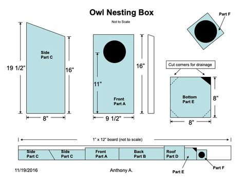 Owl House Plans, Duck House Diy, Duck Nesting, Wood Duck House, Duck House Plans, Owl Nest Box, Duck Houses, Bird House Plans Free, Owl Box